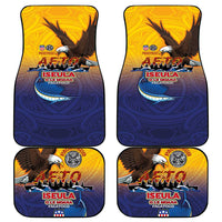 American Samoa Fautasi Car Mats Bald Eage and Sailfish with Kakau Motifs - Wonder Print Shop