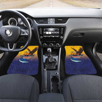 American Samoa Fautasi Car Mats Bald Eage and Sailfish with Kakau Motifs - Wonder Print Shop