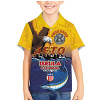 American Samoa Fautasi Family Matching Mermaid Dress and Hawaiian Shirt Bald Eage and Sailfish with Kakau Motifs - Wonder Print Shop