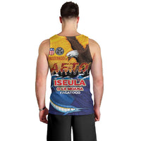 American Samoa Fautasi Men Tank Top Bald Eage and Sailfish with Kakau Motifs - Wonder Print Shop