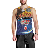 American Samoa Fautasi Men Tank Top Bald Eage and Sailfish with Kakau Motifs - Wonder Print Shop