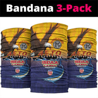 American Samoa Fautasi Neck Gaiter Bald Eage and Sailfish with Kakau Motifs - Wonder Print Shop