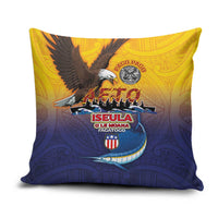 American Samoa Fautasi Pillow Cover Bald Eage and Sailfish with Kakau Motifs - Wonder Print Shop