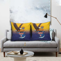 American Samoa Fautasi Pillow Cover Bald Eage and Sailfish with Kakau Motifs - Wonder Print Shop