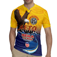 American Samoa Fautasi Rugby Jersey Bald Eage and Sailfish with Kakau Motifs - Wonder Print Shop
