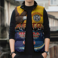 American Samoa Fautasi Sleeveless Puffer Jacket Bald Eage and Sailfish with Kakau Motifs - Wonder Print Shop