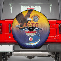 American Samoa Fautasi Spare Tire Cover Bald Eage and Sailfish with Kakau Motifs - Wonder Print Shop