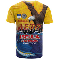 American Samoa Fautasi T Shirt Bald Eage and Sailfish with Kakau Motifs - Wonder Print Shop