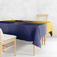 American Samoa Fautasi Tablecloth Bald Eage and Sailfish with Kakau Motifs - Wonder Print Shop