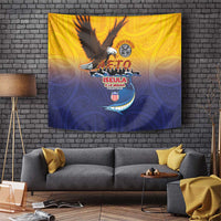 American Samoa Fautasi Tapestry Bald Eage and Sailfish with Kakau Motifs - Wonder Print Shop