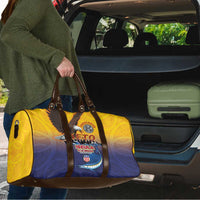 American Samoa Fautasi Travel Bag Bald Eage and Sailfish with Kakau Motifs - Wonder Print Shop