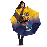 American Samoa Fautasi Umbrella Bald Eage and Sailfish with Kakau Motifs - Wonder Print Shop