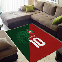 Custom Morocco National Football Area Rug The Atlas Lions Spirit - Wonder Print Shop