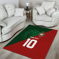 Custom Morocco National Football Area Rug The Atlas Lions Spirit - Wonder Print Shop