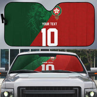 Custom Morocco National Football Auto Sun Shade The Atlas Lions Spirit - Wonder Print Shop