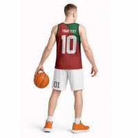 Custom Morocco National Football Basketball Jersey The Atlas Lions Spirit - Wonder Print Shop