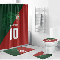 Custom Morocco National Football Bathroom Set The Atlas Lions Spirit - Wonder Print Shop