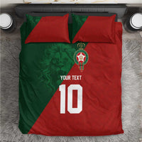 Custom Morocco National Football Bedding Set The Atlas Lions Spirit - Wonder Print Shop