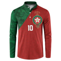 Custom Morocco National Football Button Sweatshirt The Atlas Lions Spirit - Wonder Print Shop