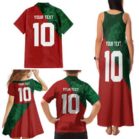 Custom Morocco National Football Family Matching Tank Maxi Dress and Hawaiian Shirt The Atlas Lions Spirit - Wonder Print Shop