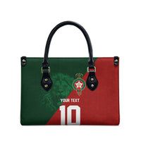 Custom Morocco National Football Leather Bag The Atlas Lions Spirit - Wonder Print Shop
