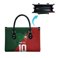 Custom Morocco National Football Leather Bag The Atlas Lions Spirit - Wonder Print Shop