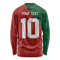 Custom Morocco National Football Long Sleeve Shirt The Atlas Lions Spirit - Wonder Print Shop