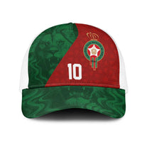 Custom Morocco National Football Mesh Trucker Cap The Atlas Lions Spirit - Wonder Print Shop