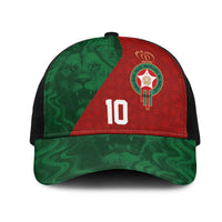 Custom Morocco National Football Mesh Trucker Cap The Atlas Lions Spirit - Wonder Print Shop