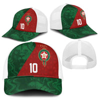 Custom Morocco National Football Mesh Trucker Cap The Atlas Lions Spirit - Wonder Print Shop