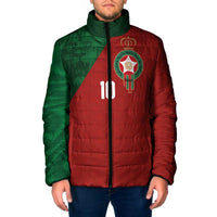 Custom Morocco National Football Padded Jacket The Atlas Lions Spirit - Wonder Print Shop