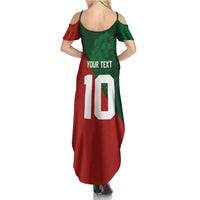 Custom Morocco National Football Summer Maxi Dress The Atlas Lions Spirit - Wonder Print Shop