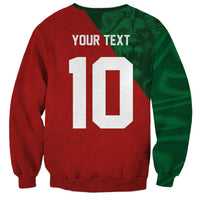 Custom Morocco National Football Sweatshirt The Atlas Lions Spirit - Wonder Print Shop