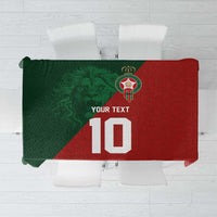 Custom Morocco National Football Tablecloth The Atlas Lions Spirit - Wonder Print Shop