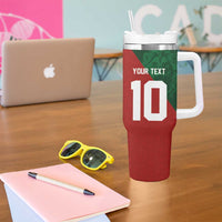 Custom Morocco National Football Tumbler With Handle The Atlas Lions Spirit - Wonder Print Shop