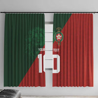 Custom Morocco National Football Window Curtain The Atlas Lions Spirit - Wonder Print Shop