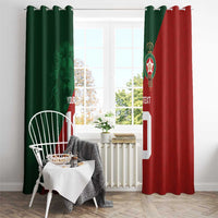 Custom Morocco National Football Window Curtain The Atlas Lions Spirit - Wonder Print Shop