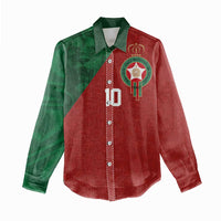 Custom Morocco National Football Women Casual Shirt The Atlas Lions Spirit - Wonder Print Shop