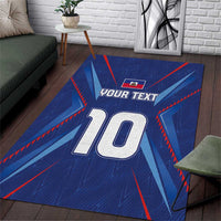 Custom Haiti National Football Area Rug Sporty Style - Wonder Print Shop