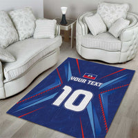 Custom Haiti National Football Area Rug Sporty Style - Wonder Print Shop