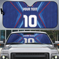 Custom Haiti National Football Auto Sun Shade Sporty Style - Wonder Print Shop