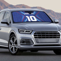 Custom Haiti National Football Auto Sun Shade Sporty Style - Wonder Print Shop