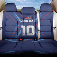 Custom Haiti National Football Back Car Seat Cover Sporty Style - Wonder Print Shop