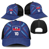 Custom Haiti National Football Baseball Net Cap Sporty Style - Wonder Print Shop