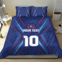 Custom Haiti National Football Bedding Set Sporty Style - Wonder Print Shop