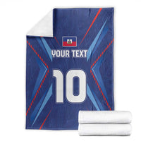 Custom Haiti National Football Blanket Sporty Style - Wonder Print Shop