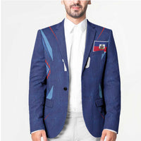 Custom Haiti National Football Blazer Sporty Style - Wonder Print Shop