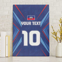 Custom Haiti National Football Canvas Wall Art Sporty Style - Wonder Print Shop