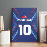 Custom Haiti National Football Canvas Wall Art Sporty Style - Wonder Print Shop