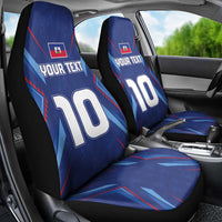 Custom Haiti National Football Car Seat Cover Sporty Style - Wonder Print Shop